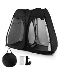 Outdoor 7.5FT Portable Pop Up Shower Privacy Tent or Dressing Changing Room For Camping Black