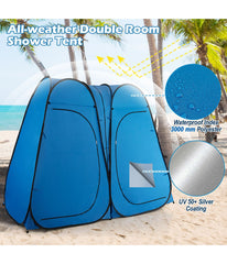 Outdoor 7.5FT Portable Pop Up Shower Privacy Tent or Dressing Changing Room For Camping Navy