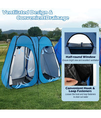 Outdoor 7.5FT Portable Pop Up Shower Privacy Tent or Dressing Changing Room For Camping Navy