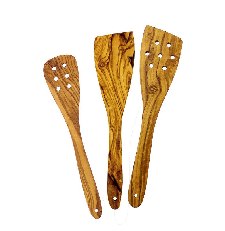  French Home Olive Wood Spatula Set - Olive wood - Bonton