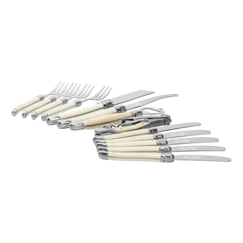 Laguiole Ultimate 13-Piece Charcuterie and Barware Set With Faux Ivory Handles