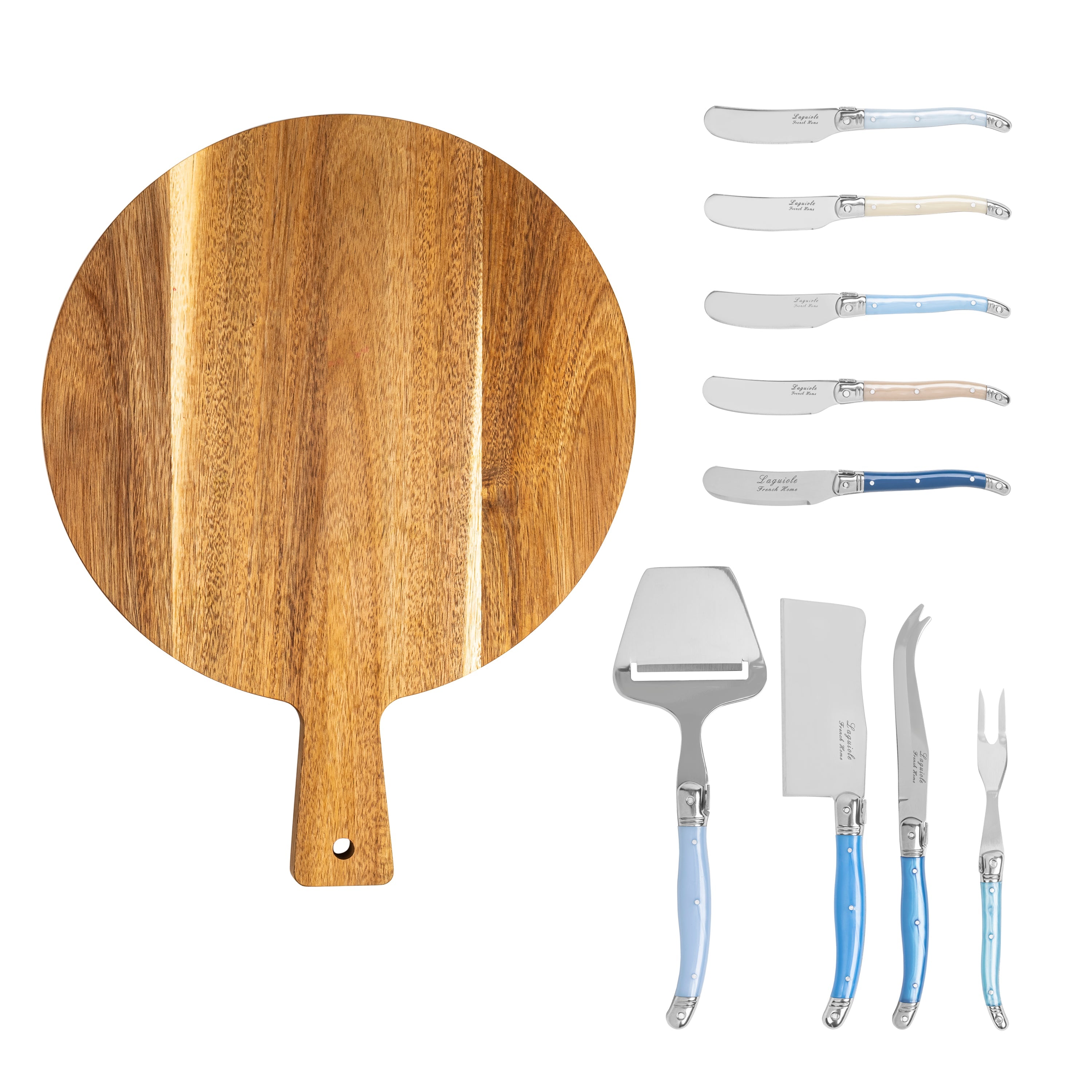  French Home Laguiole Cheese Knives and Spreaders Set With Wood Board - Default Title - Bonton