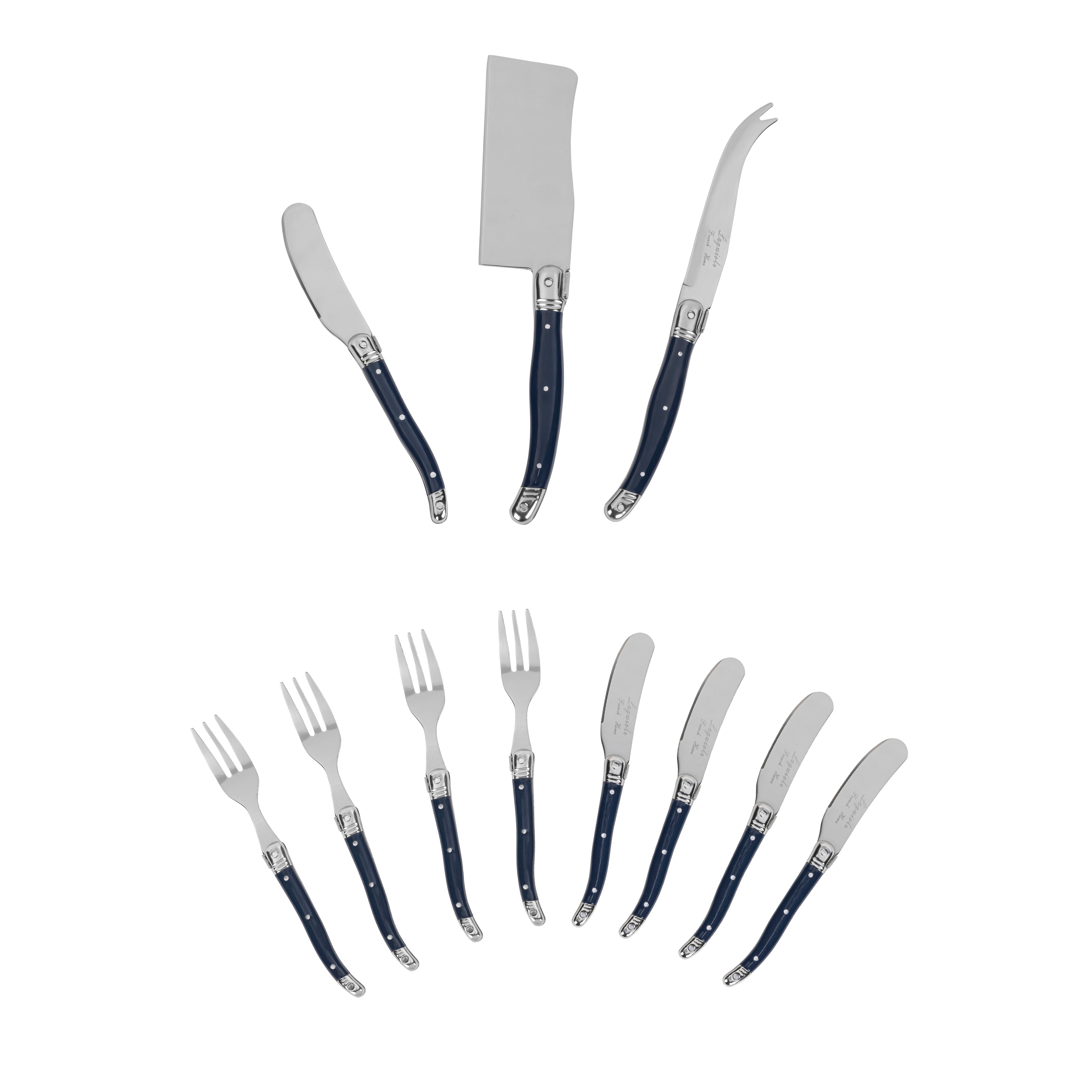  French Home French Home Laguiole Ultimate 11-Piece Charcuterie Set With Navy Handles - Default Title - Bonton