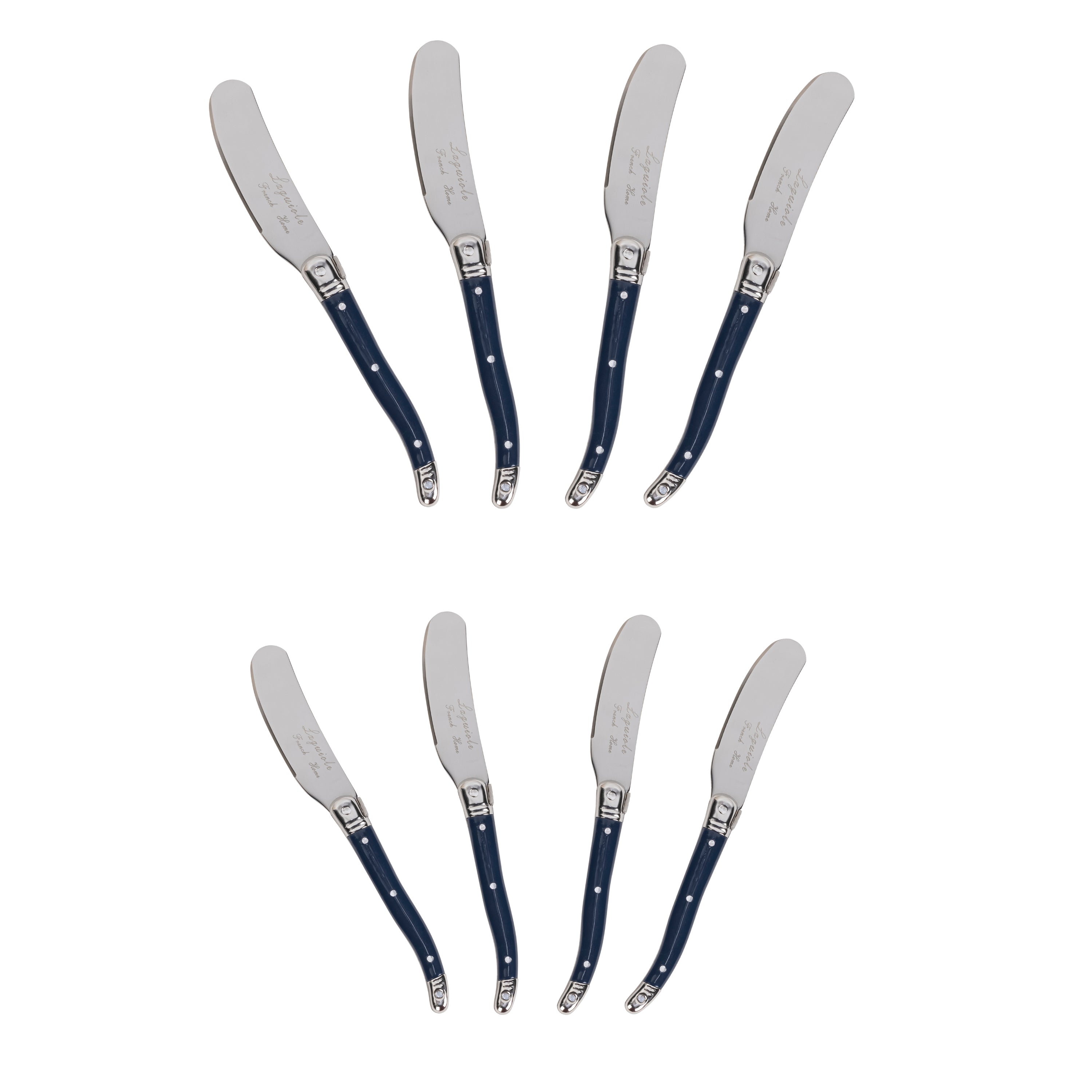  French Home French Home Laguiole Set of 8 Spreaders With Navy Handles - Default Title - Bonton