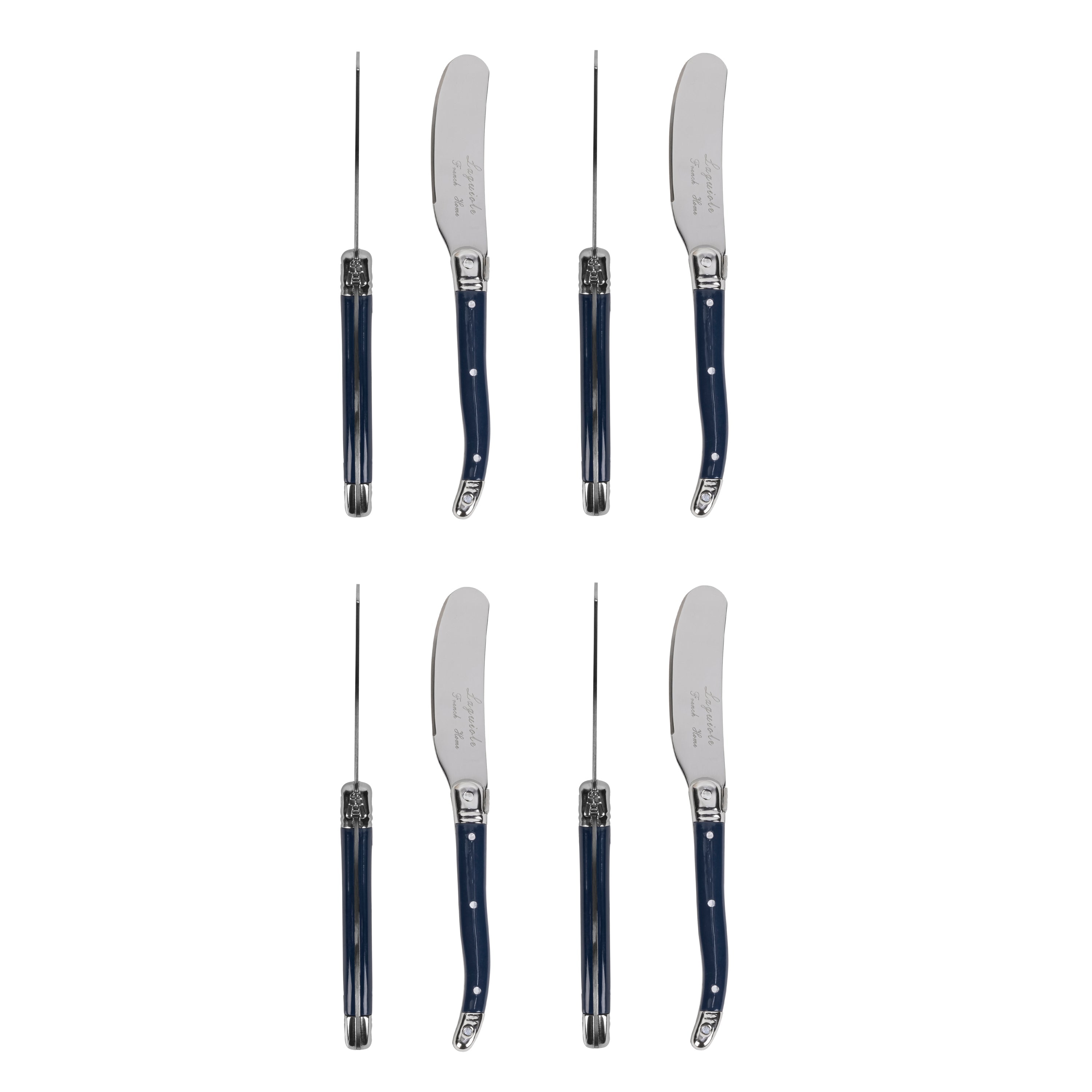  French Home French Home Laguiole Set of 8 Spreaders With Navy Handles - Default Title - Bonton