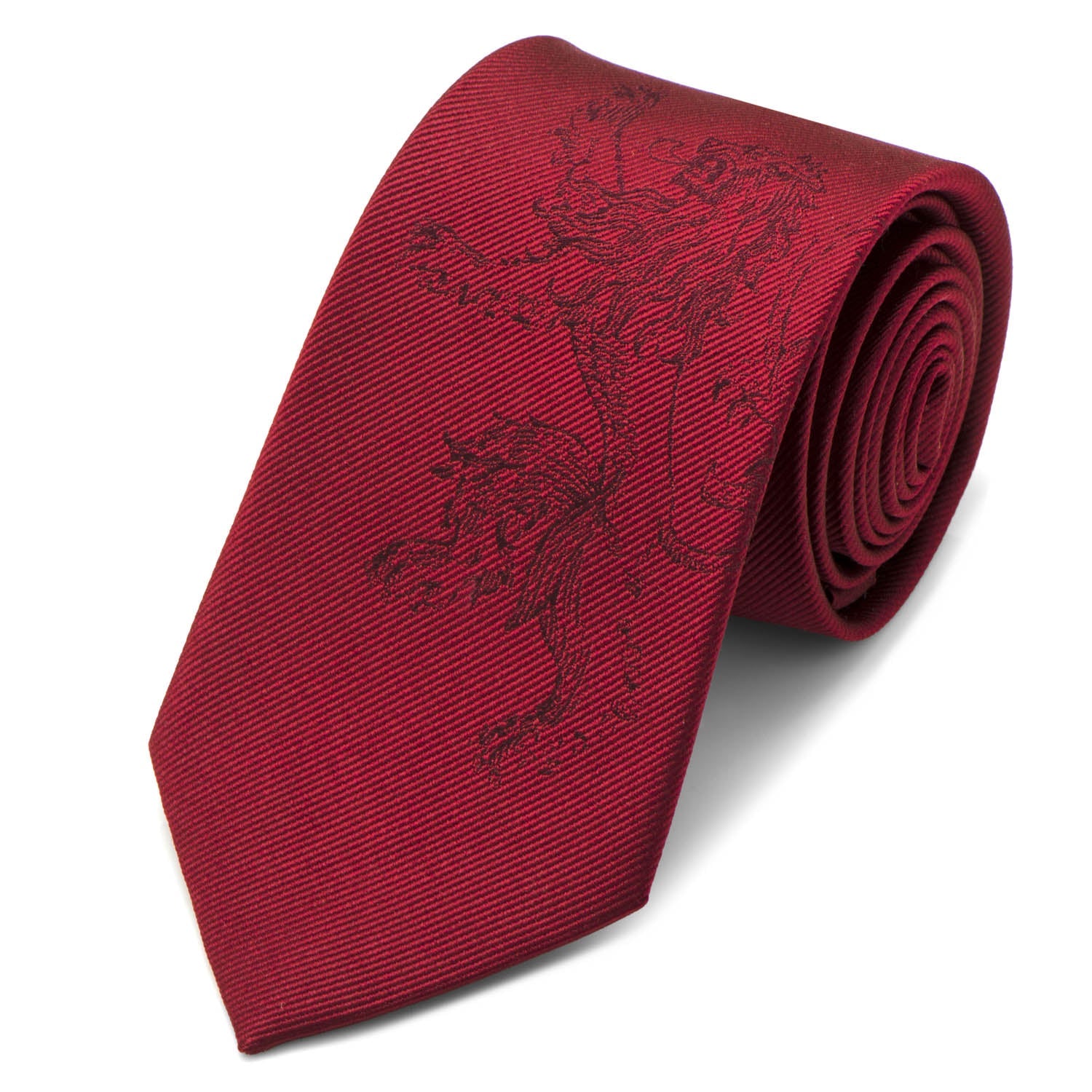  Cufflinks Lannister Lion Red Men's Tie - Default Title - Bonton