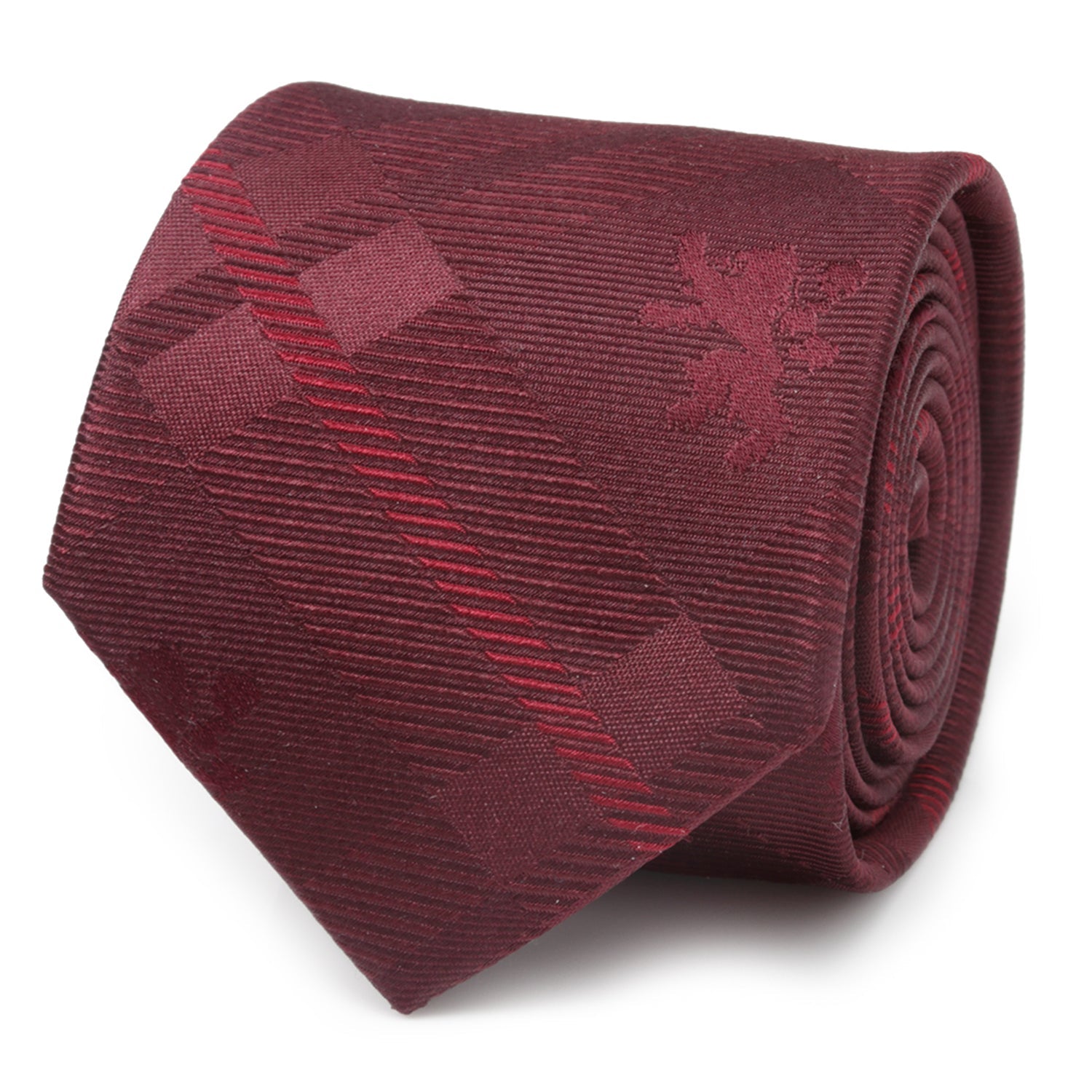  Cufflinks Lannister Lion Red Plaid Silk Men's Tie - Default Title - Bonton