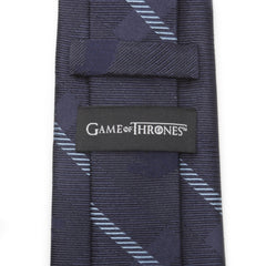 Stark Direwolf Blue Plaid Silk Men's Tie