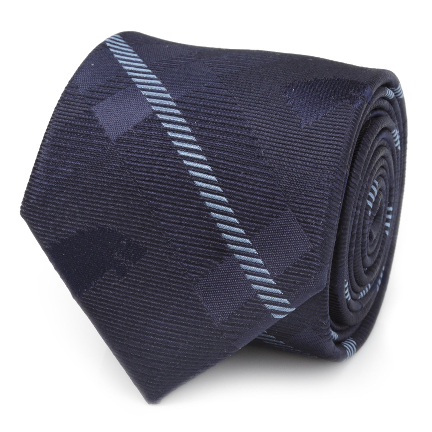  Cufflinks Stark Direwolf Blue Plaid Silk Men's Tie - Default Title - Bonton