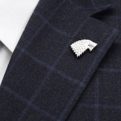 Stark Direwolf Antiqued Lapel Pin