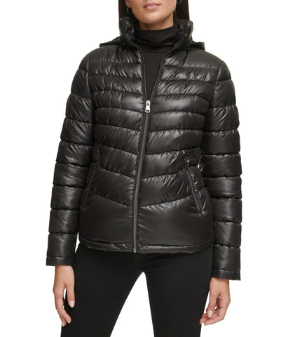 Hooded Packable Jacket W Contrast Lining