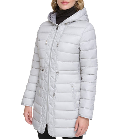 Hooded Packable Anorak with Contrast Lining
