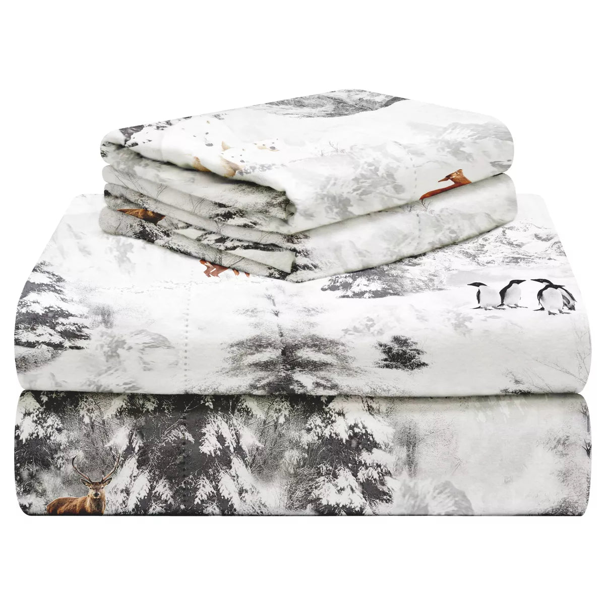  Celeste Home Luxury Flannel Sheet Set Winterland - Winterland - Bonton