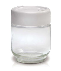 Set of 8 Glass Jars with Date Lid for Digital Yogurt Maker Clear