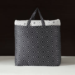 Bebejan Geometric Black & White 200 Thread Count 100% Cotton Sateen 5 Piece Reversible Comforter Set