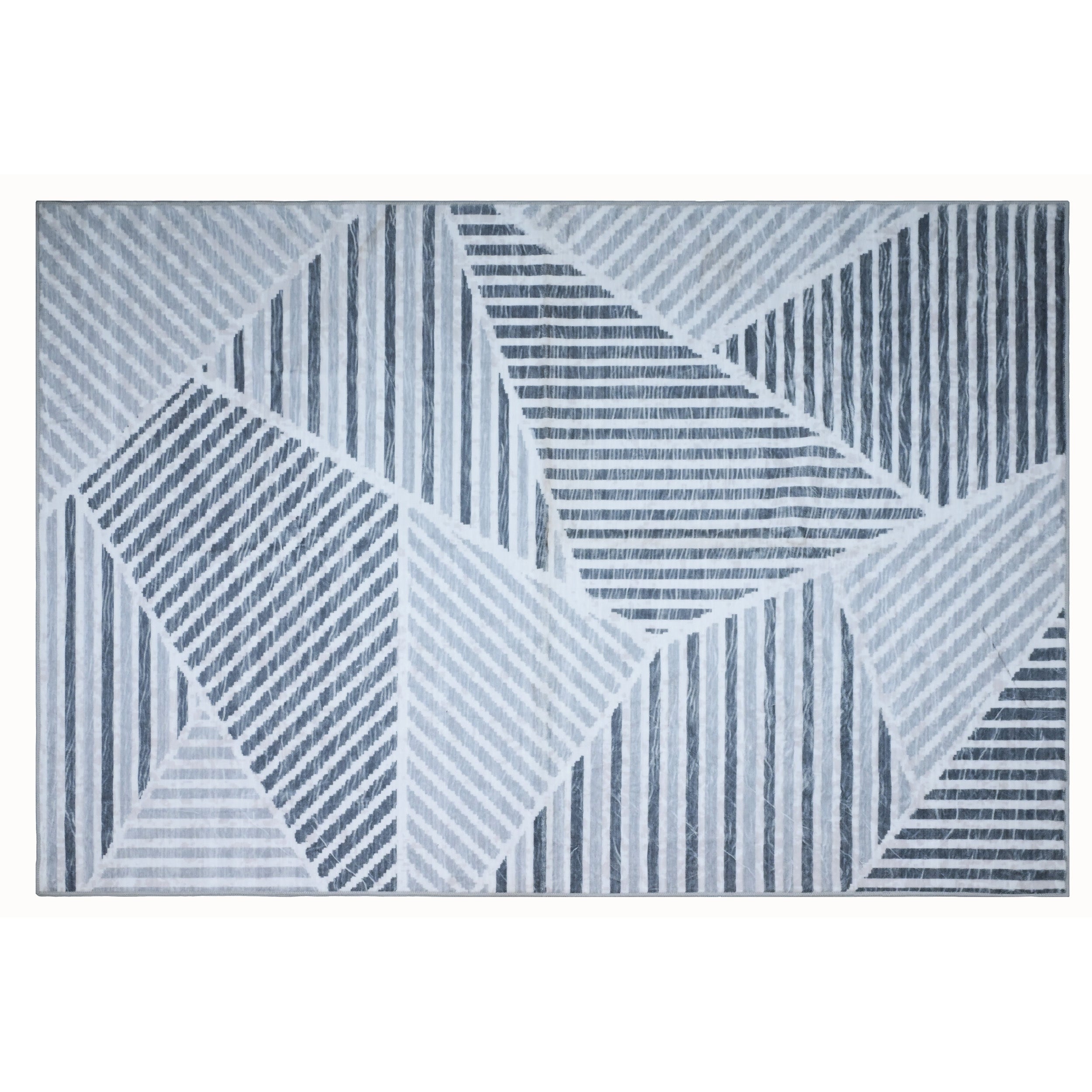  Bibb Home Bibb Home Washable Flannel Printed Accent Rug With Latex Back 1-2-Pack 20x30 - 20