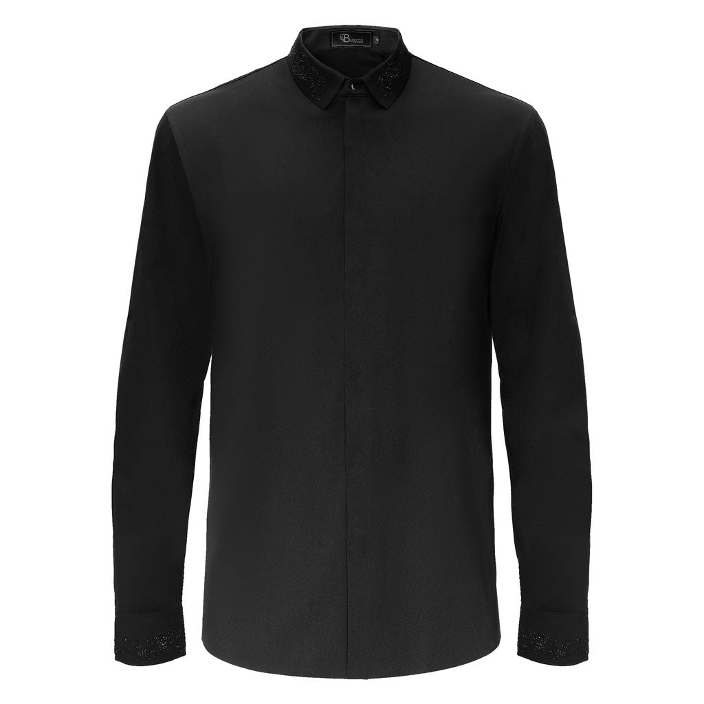 Barocco Midnight Precision Shirt BLACK/BLACK - BLACK/BLACK - Bonton
