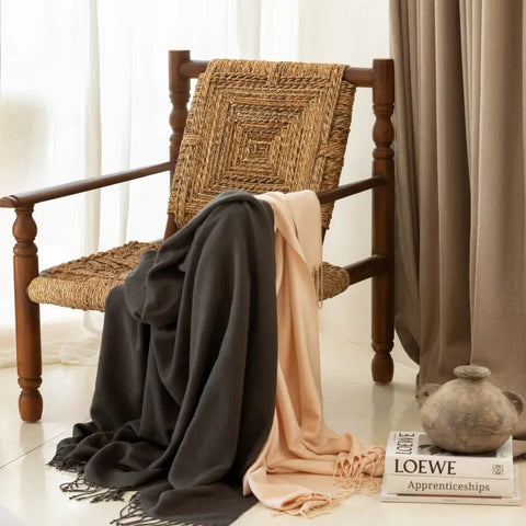 CleanBamboo® Vegan Cashmere Woven Throw Blanket by ettitude