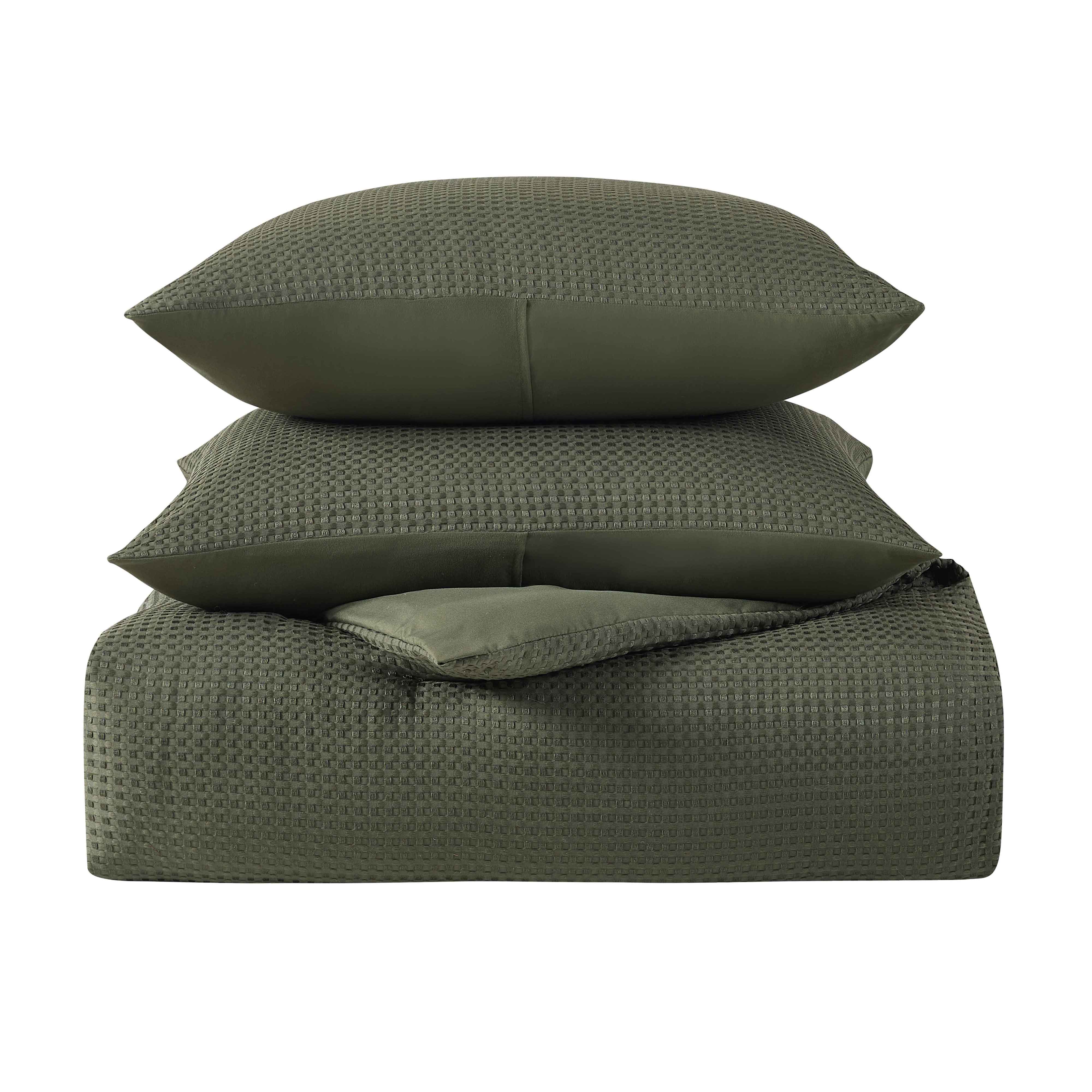 Kathy Ireland Home Kathy Ireland 3-Piece Waffle Down Alternative Comforter Set - Queen - Bonton