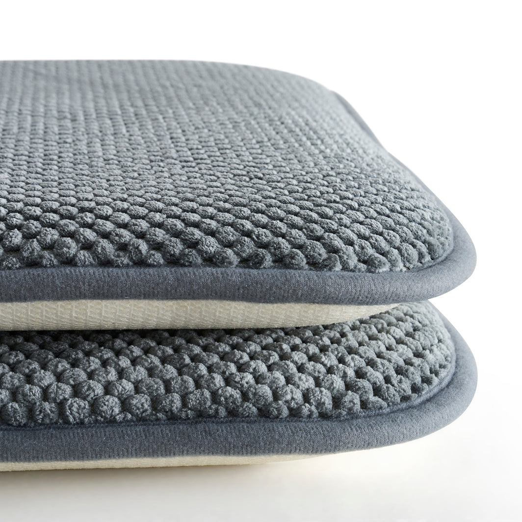  Dan River Dan River 2-4 Pack Memory Foam Non-Slip 16x16'' Chair Cushion Pad - Black - Bonton