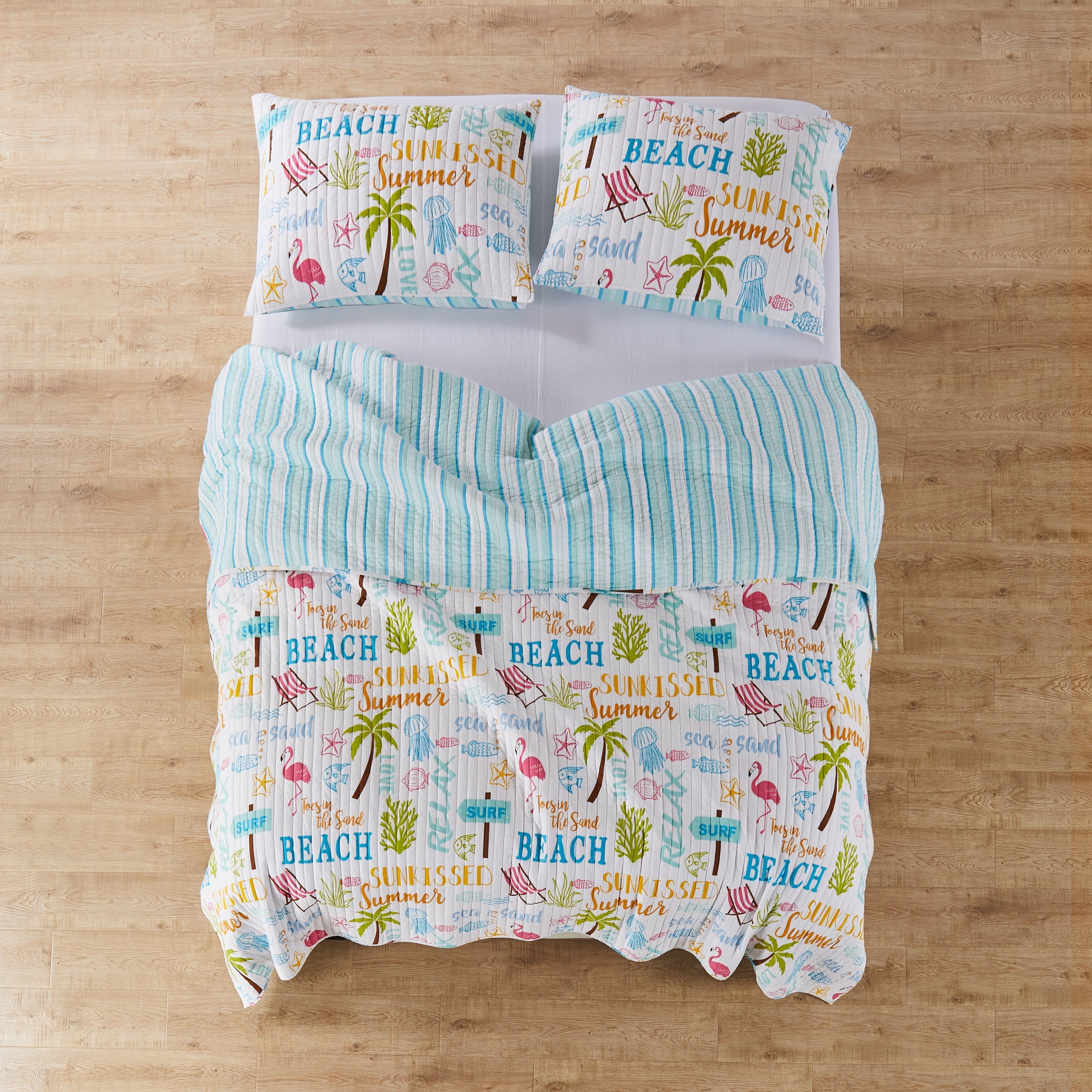  Birch Hill By Levtex Beach Days Reversible Quilt Set - Multi - Bonton