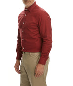 Haggar Premium Comfort Classic Fit Men's Button Down Dress Shirt 2 Wine Solid
