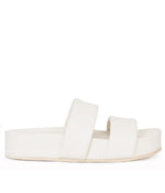 HALLIE Leather Ladies Platform Sandals OFFWHITE