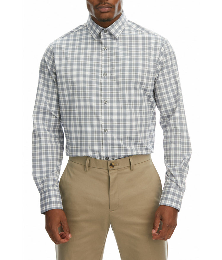 J.M. Haggar Performance Men's Long Sleeve Classic Fit Button Down