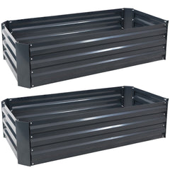 Hot Dip Galvanized Steel Raised Garden Bed - 48" L x 11.75" H Pack of 2