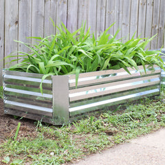 Hot Dip Galvanized Steel Raised Garden Bed - 48" L x 11.75" H Pack of 2