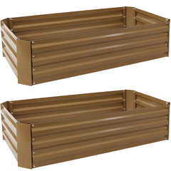 Hot Dip Galvanized Steel Raised Garden Bed - 48" L x 11.75" H Pack of 2