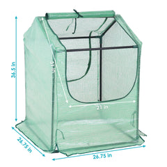 Mini Greenhouse with 2 Zippered Side Doors