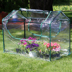 Mini Greenhouse with 2 Zippered Side Doors