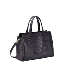 Salome Embossed Floral Satchel