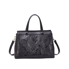 Salome Embossed Floral Satchel