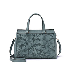 Salome Embossed Floral Satchel