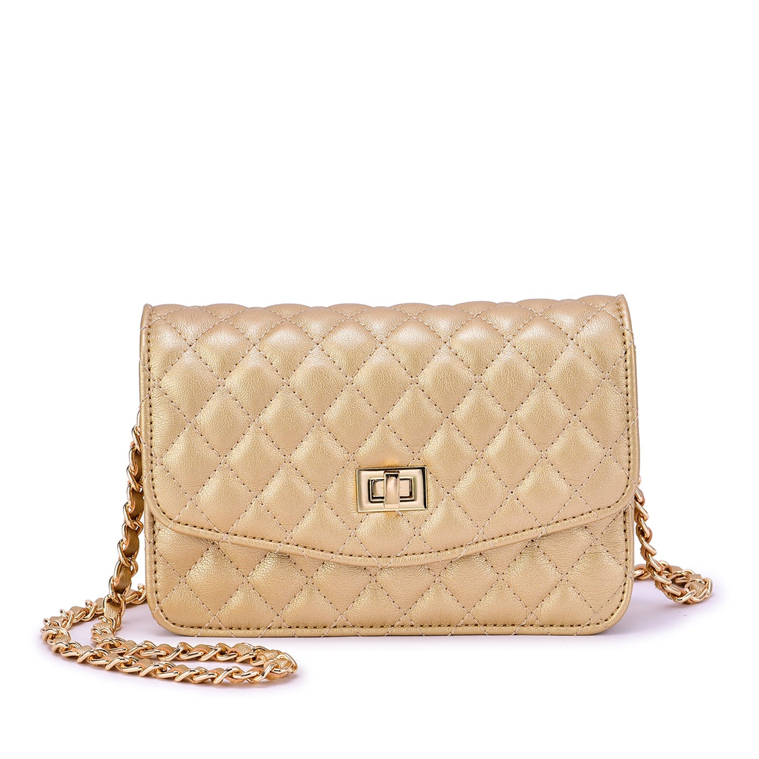  Mellow World Amanda Quilted Crossbody Clutch - Fuchsia - Bonton