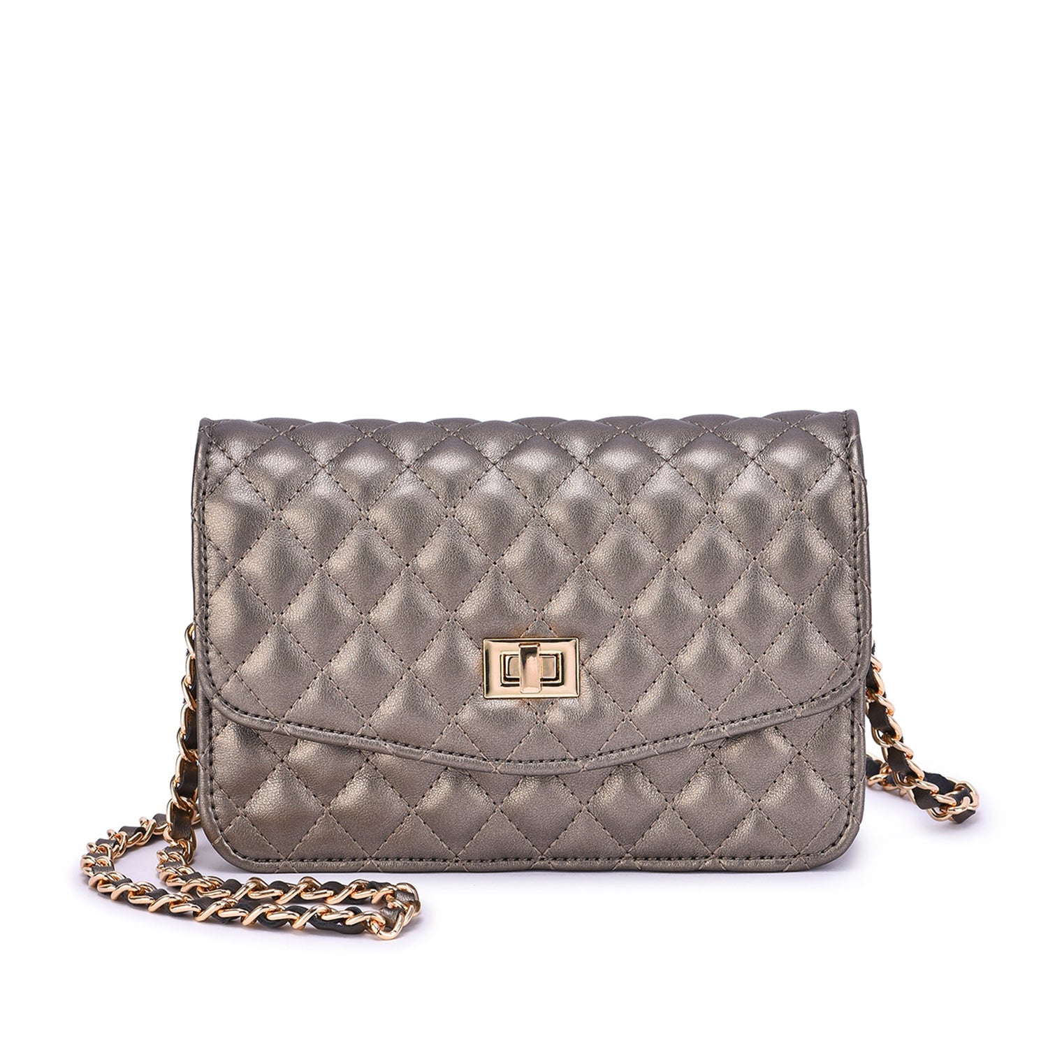  Mellow World Amanda Quilted Crossbody Clutch - Fuchsia - Bonton