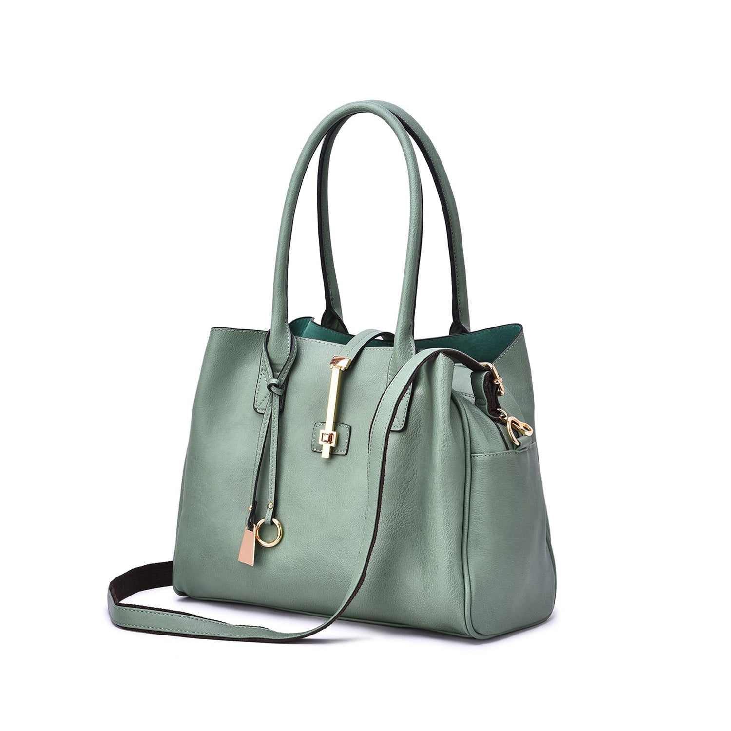  Mellow World Jasmine Structured 3-Compartment Satchel - Black - Bonton