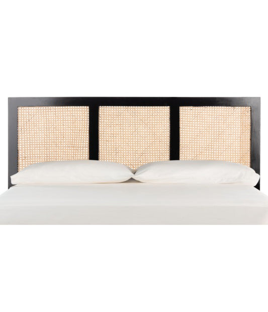 Vienna Cane Headboard Black/Natural