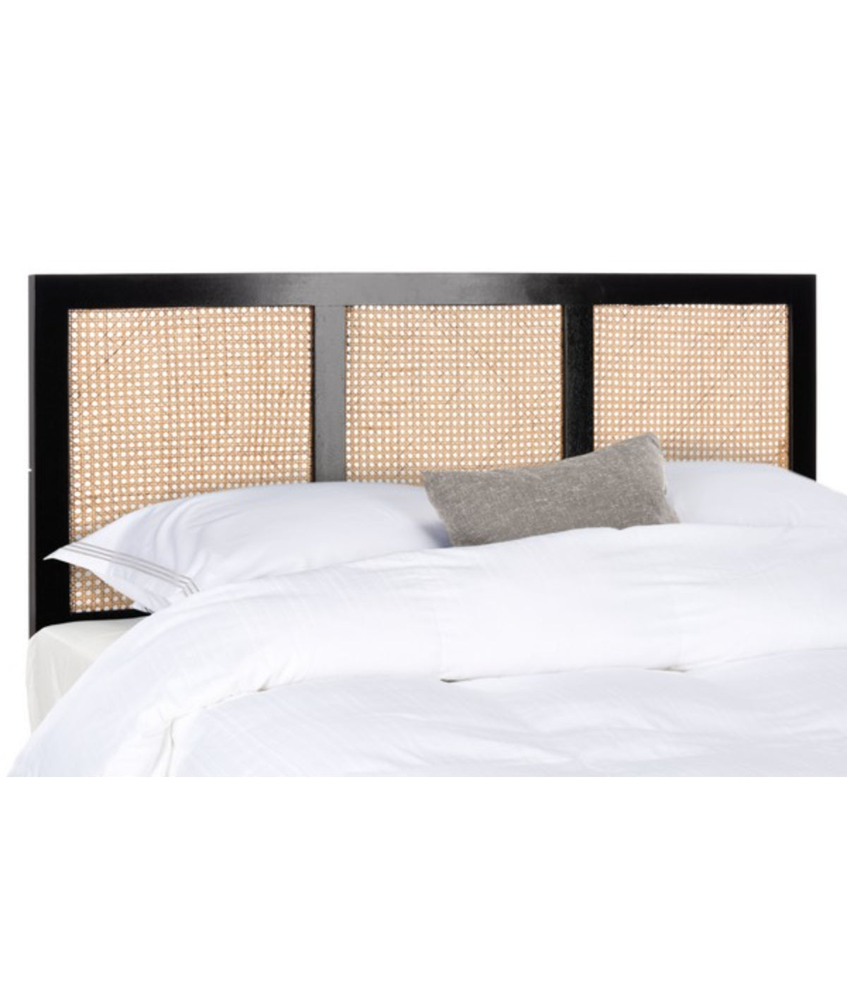  Safavieh Vienna Cane Headboard Black & Natural - Black & Natural - Bonton