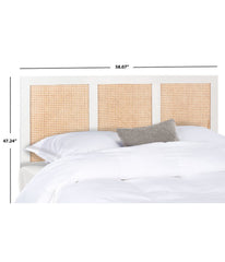 Vienna Cane Headboard White/Natural