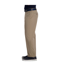 Haggar Men's Cool Right Performance Flex Classic Fit Pant Khaki Heather