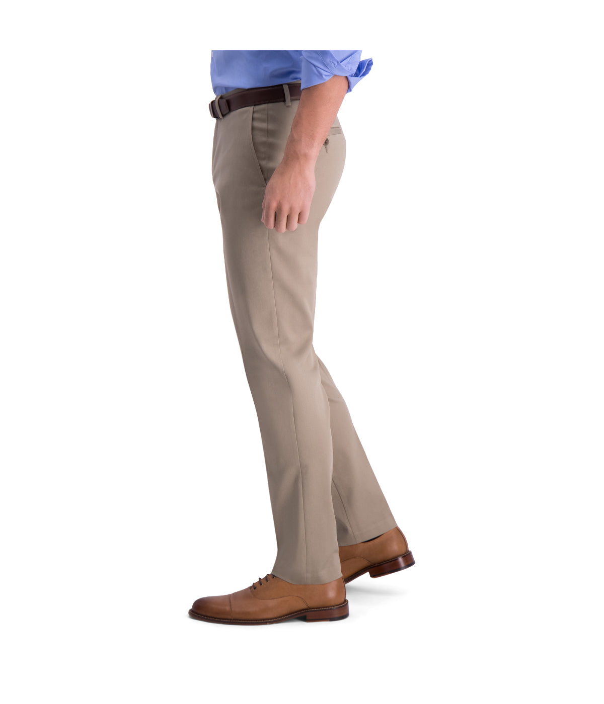  HAGGAR Haggar Men's Iron Free Premium Khaki-Slim/Straight Fit Med Khaki - Med Khaki - Bonton