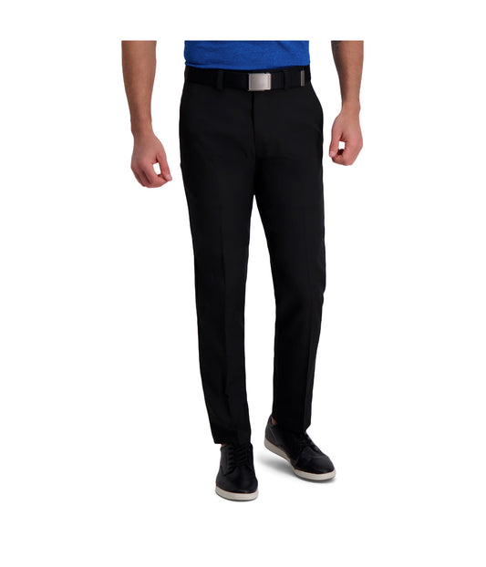 Haggar Men's Cool Right Performance Flex Pant-Straight Fit Black