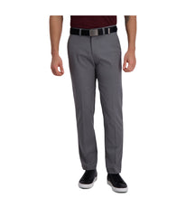 Haggar Men's Cool Right Performance Flex Pant-Straight Fit Heather Grey