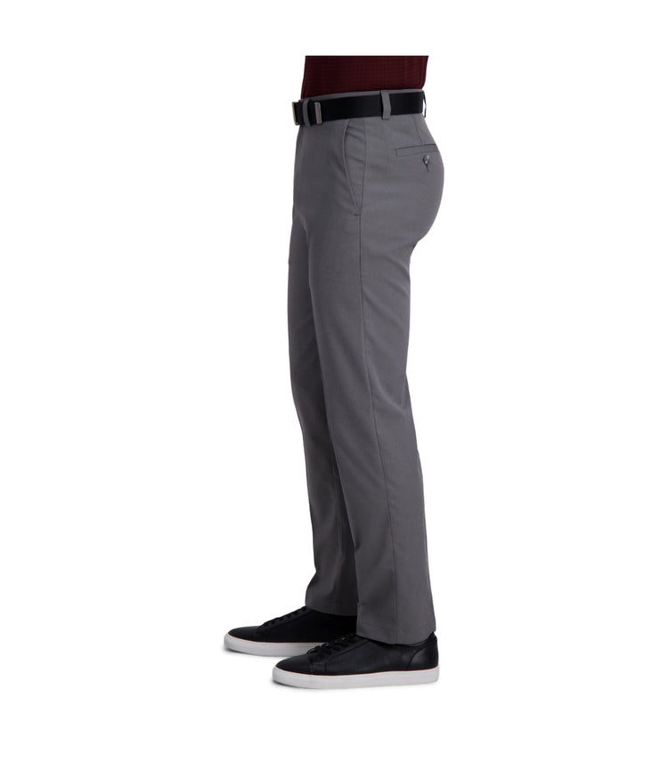 Haggar Men's Cool Right Performance Flex Pant-Straight Fit Heather Grey