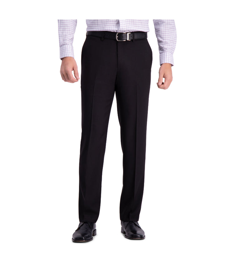 Haggar Men's Premium Comfort Dress Pant-Straight Fit Black
