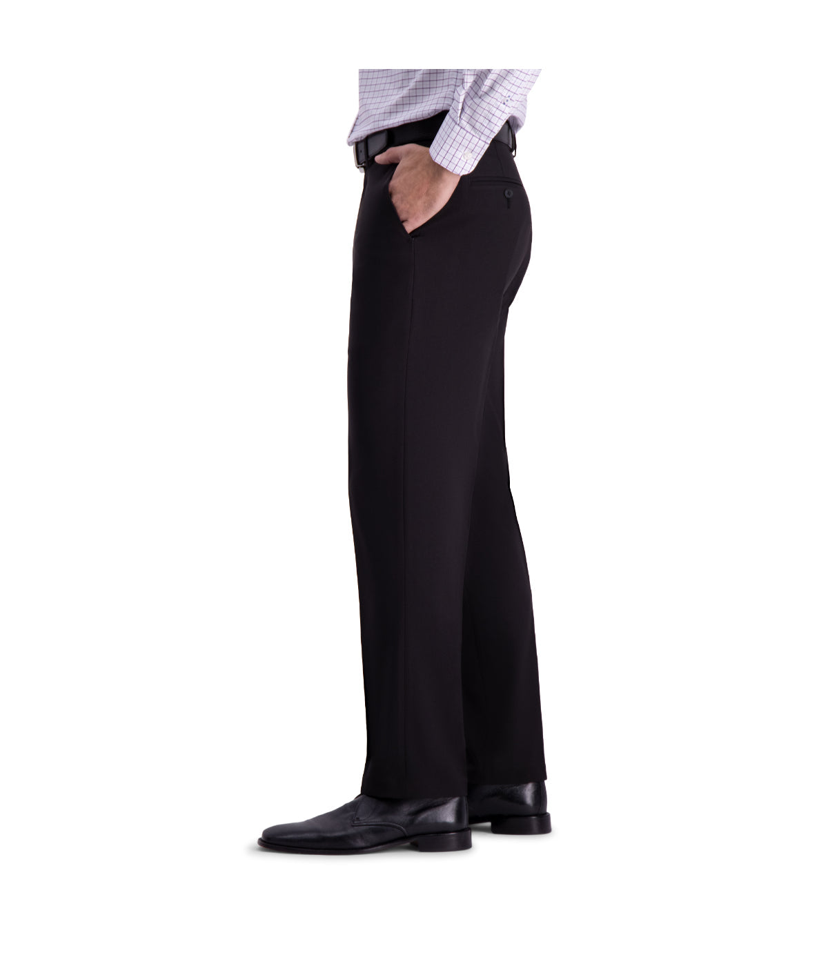 Haggar Men's Premium Comfort Dress Pant-Straight Fit Black