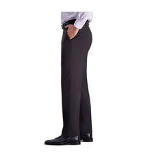 Haggar Men's Premium Comfort Dress Pant-Straight Fit Charcoal